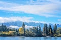 The Shore Of Queenstown New Zealand As Seen From Lake Wakatipu