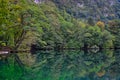 Forested shores of Blue Lake in the Cherek Gorge