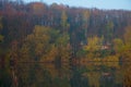 Forester`s Cabin by the river in forest Royalty Free Stock Photo