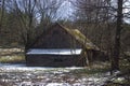 Forester`s Cabin at spring in the forest Royalty Free Stock Photo