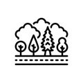 Black line icon for Forestry, sylviculture and greenery Royalty Free Stock Photo