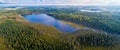 Forests and lakes of Karelia from above Royalty Free Stock Photo