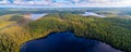 Forests and lakes of Karelia from above Royalty Free Stock Photo