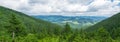 Foresty slopes of the mountains and the valley