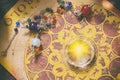 Astrology with crystals. Astrology concept Royalty Free Stock Photo