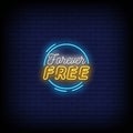 Forever Free Neon Signs Vector