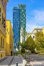 forever green tower seen from Skanderberg square in the center of the capital Tirana in Albania. Royalty Free Stock Photo