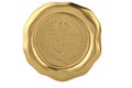 Forever love gold wax seal. 3D illustration. Royalty Free Stock Photo