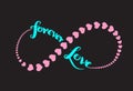 Forever love infinity symbol. Royalty Free Stock Photo