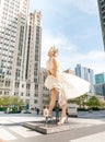 Forever Marilyn Monroe Sculpture along Michigan avenue. Royalty Free Stock Photo