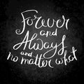 Inspirational vector hand drawn quote. Chalk lettering on blackboard. Motivation saying for cards, posters and t-shirt Royalty Free Stock Photo