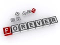 forever word block on white