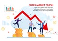 Forex Crisis Currency Market Crash Flat Poster