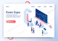 Forex Expo Composition of Trade Stall in Gallery Royalty Free Stock Photo