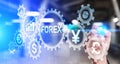 Forex trading Currencies exchange stock market Investment business concept on virtual screen.