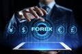 Forex trading currency exchange rate internet investment business concept.