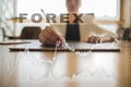 Forex trading, Online investment. Business, internet and technology concept.