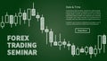 Forex trading seminar vector illustration