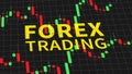 Forex Trading vector illustration on black background