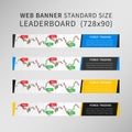 Forex Trading vector web banner set Royalty Free Stock Photo