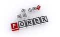 forex word block on white Royalty Free Stock Photo