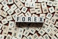 FOREX word written on wood block Royalty Free Stock Photo