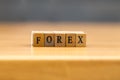 Forex. word written on wood block Royalty Free Stock Photo