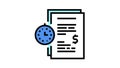 forfeit for time late agreement color icon animation