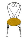 Forged chair - yellow seat