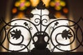 Forged decoration of the grille at the side chapel in the basilica in Nysa.