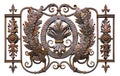 Forged flower decorative element gates Hammered gates.