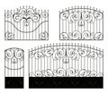 Forged gate, wicket and fence