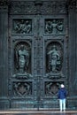 Forged gates of St. Isaac's Cathedral. Saint Petersburg. Russia.