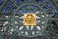 Forged iron fence on Piazza Castello in Turin Royalty Free Stock Photo