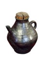 Forged jug, rare vessel, thermos with a wooden stopper