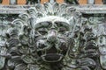 Lion head at iron gate at Hohenzollern Castle, Germany Royalty Free Stock Photo