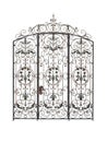 Forged openwork fence and doors.