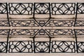 Forged openwork iron fence - an infinite canvas, seamless texture from the photo Royalty Free Stock Photo