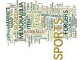 Forged Sports Memorabilia Text Background Word Cloud Concept
