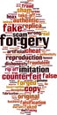 Forgery word cloud