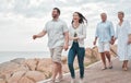 Forget the destination, its about who you have beside you. a happy family enjoying a day along the coast. Royalty Free Stock Photo