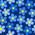 Forget-me-not flowers seamless background