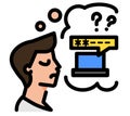 Illustration of forget password concept