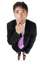 Forgetful or ignorant businessman Royalty Free Stock Photo