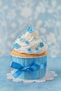 Forgetmenot cupcake Royalty Free Stock Photo