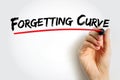 Forgetting Curve - the decline of memory retention in time, text concept background