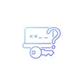 Forgetting password gradient linear vector icon