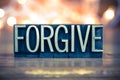 Forgive Concept Metal Letterpress Type Royalty Free Stock Photo