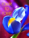 Forgive To Forget, Heart Felt Greeting, Iris Floral Print