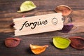 Forgive word in break wood